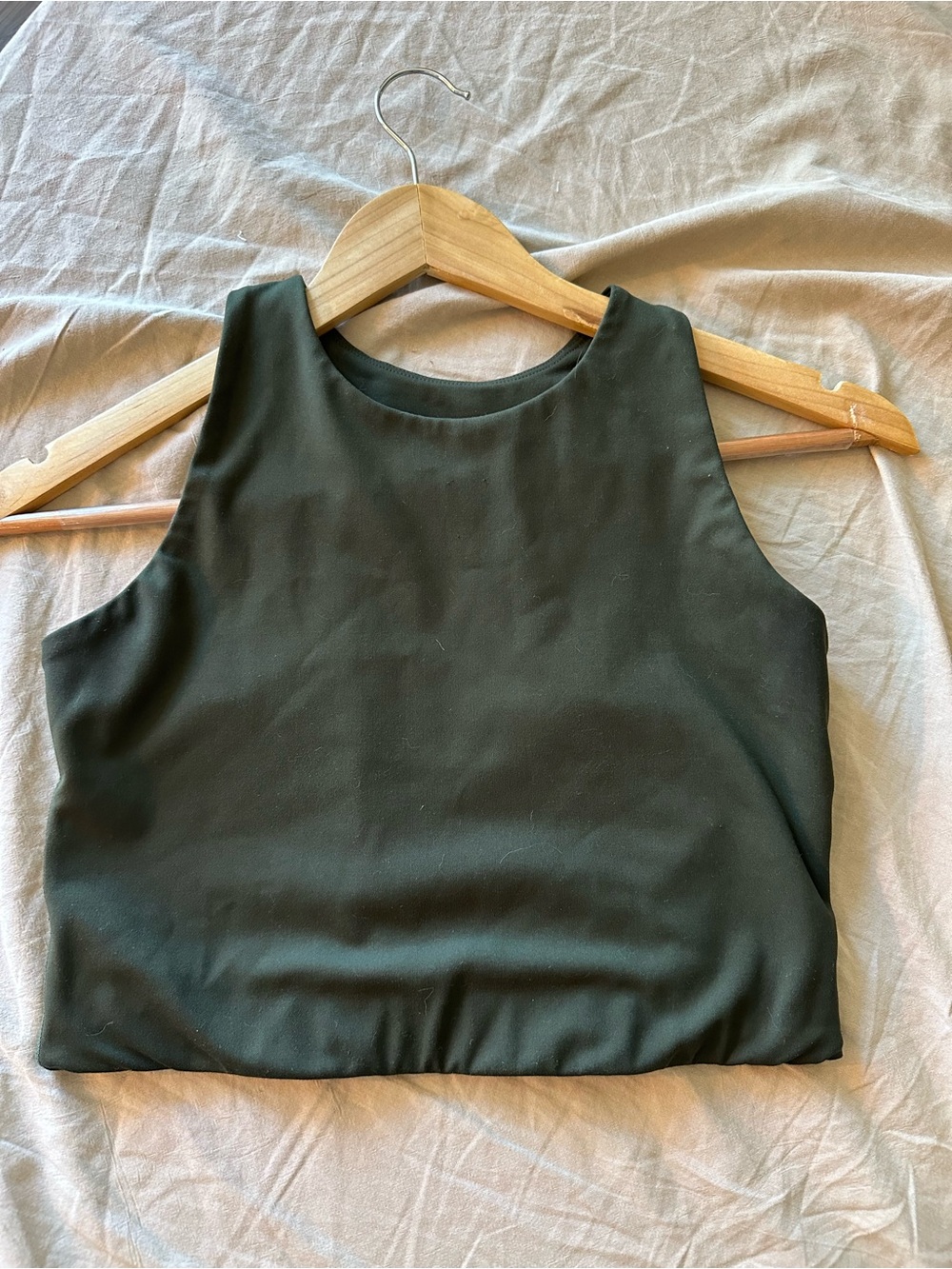 Girlfriend Collective Terrace Green Sports Bra Crop Top Size M